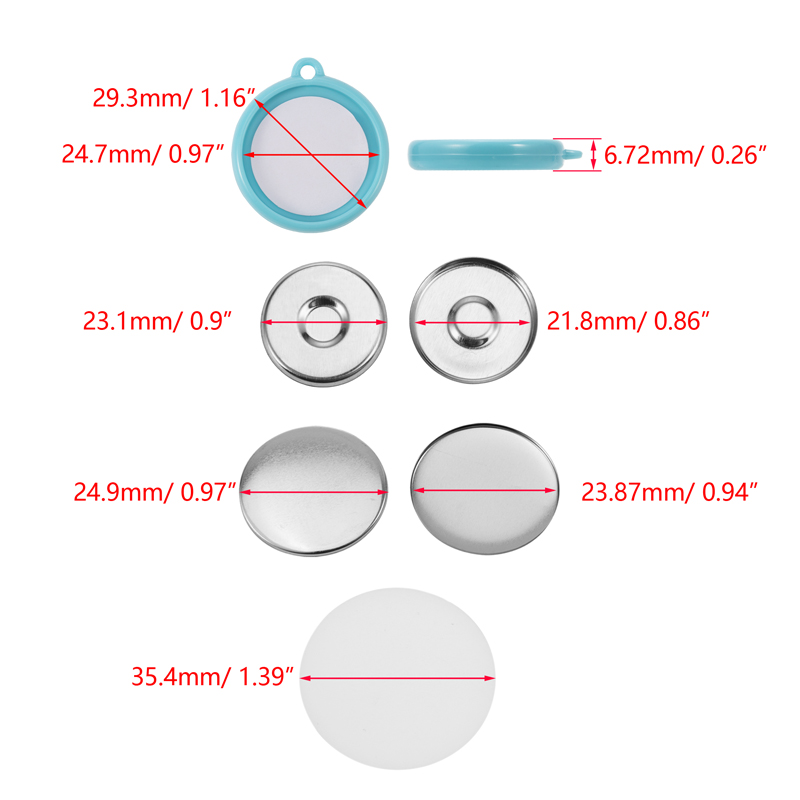 50Pcs/Set DIY Double-Side Key  – обзор и цена Button Badge Blank