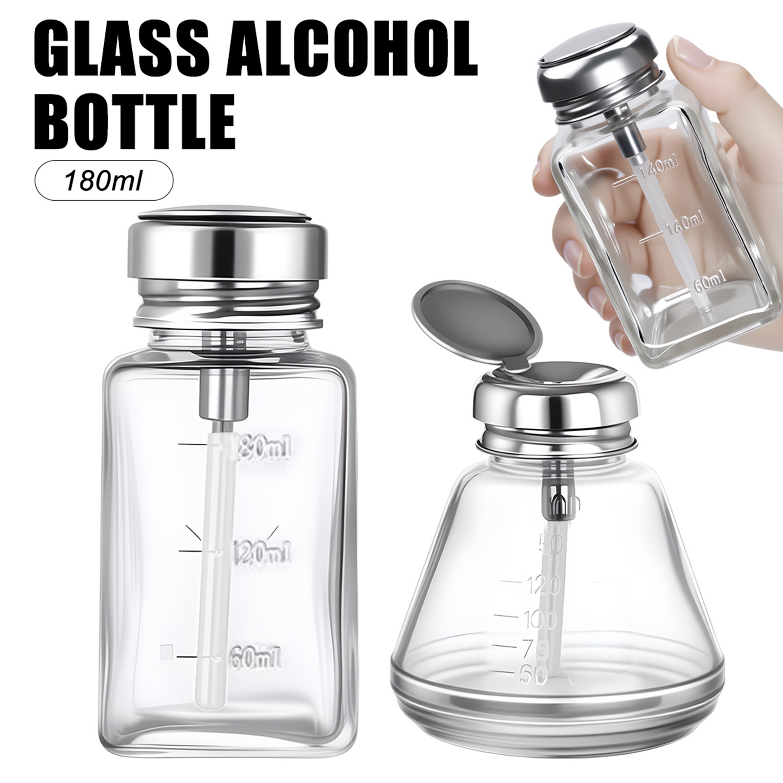180ml Nail Glass Bottle Press  – обзор и цена Water Bottle Blank