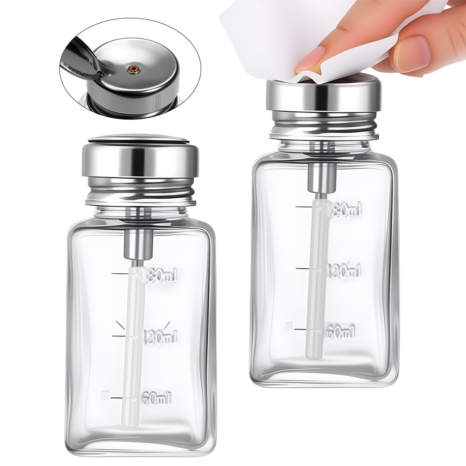 180ml Nail Glass Bottle Press  – обзор и цена Water Bottle Blank