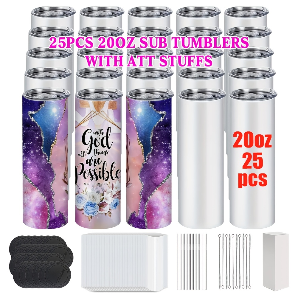 50/25/10 Pack Sublimation Tumb – обзор и цена Tumbler 20Oz White