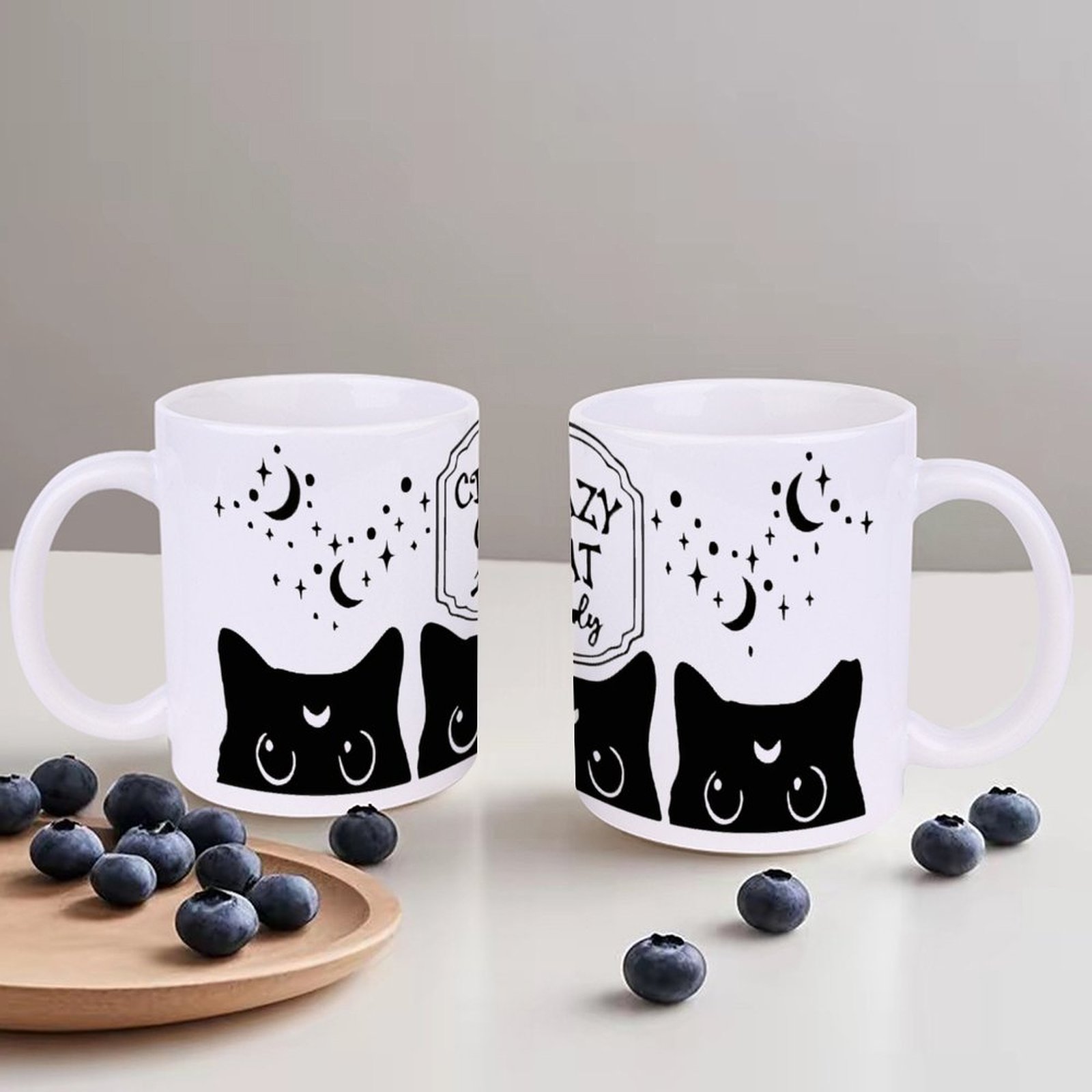 Three Black Cats With Crescent – обзор и цена Sublimation Mug White