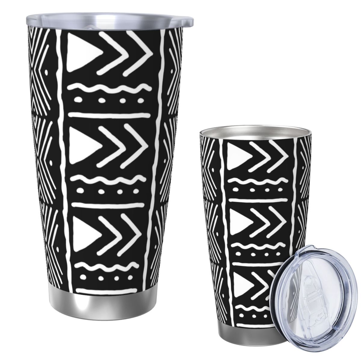 Black And White African Bogola – обзор и цена Tumbler 20Oz White