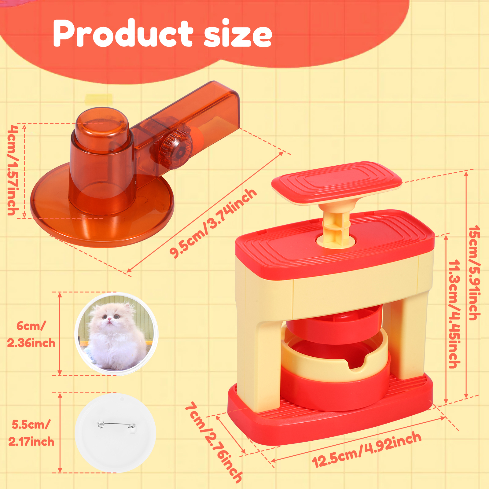 Kid Badge Maker Machine Set DI – обзор и цена Button Badge Blank