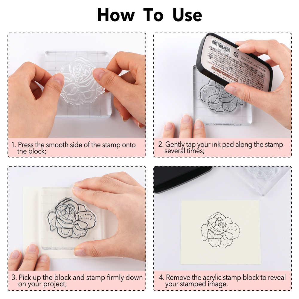 3pcs Clear Acrylic Stamp Block – обзор и цена Photo Acrylic Block