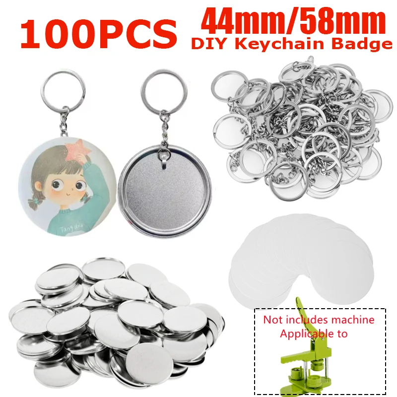 100PCS Blank Plastic/Metal But – обзор и цена Button Badge Blank