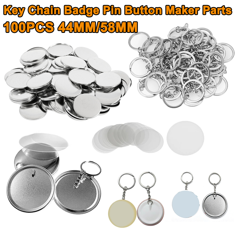 100PCS 44MM 58MM Plastic Metal – обзор и цена Button Badge Blank