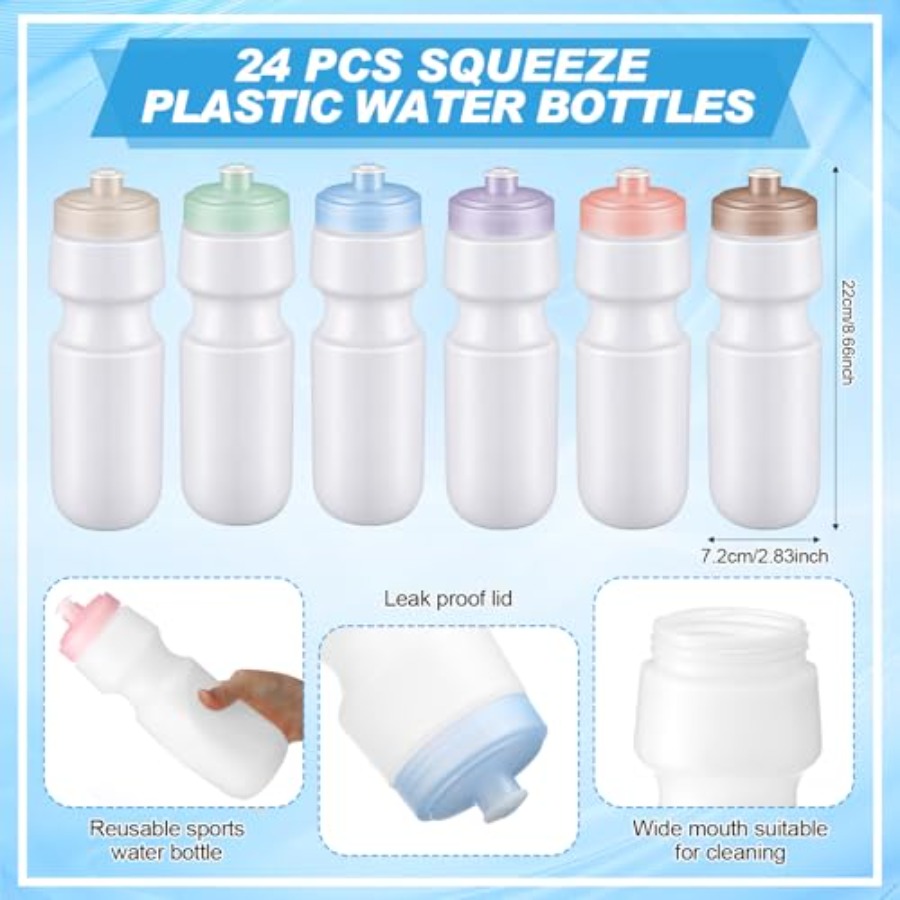 24 Pcs Sports Water Bottles Bu – обзор и цена Water Bottle Blank