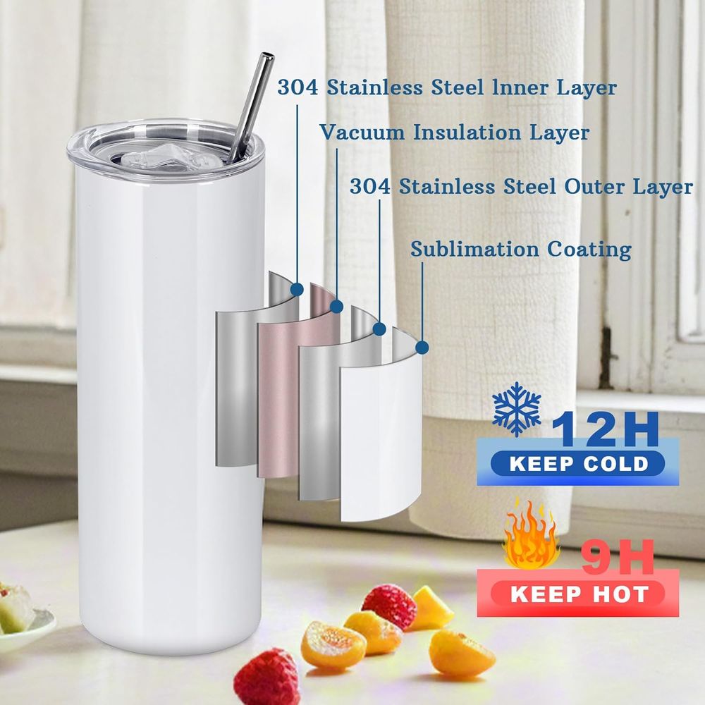 50 Pack 20 OZ Sublimation Tumb – обзор и цена Tumbler 20Oz White