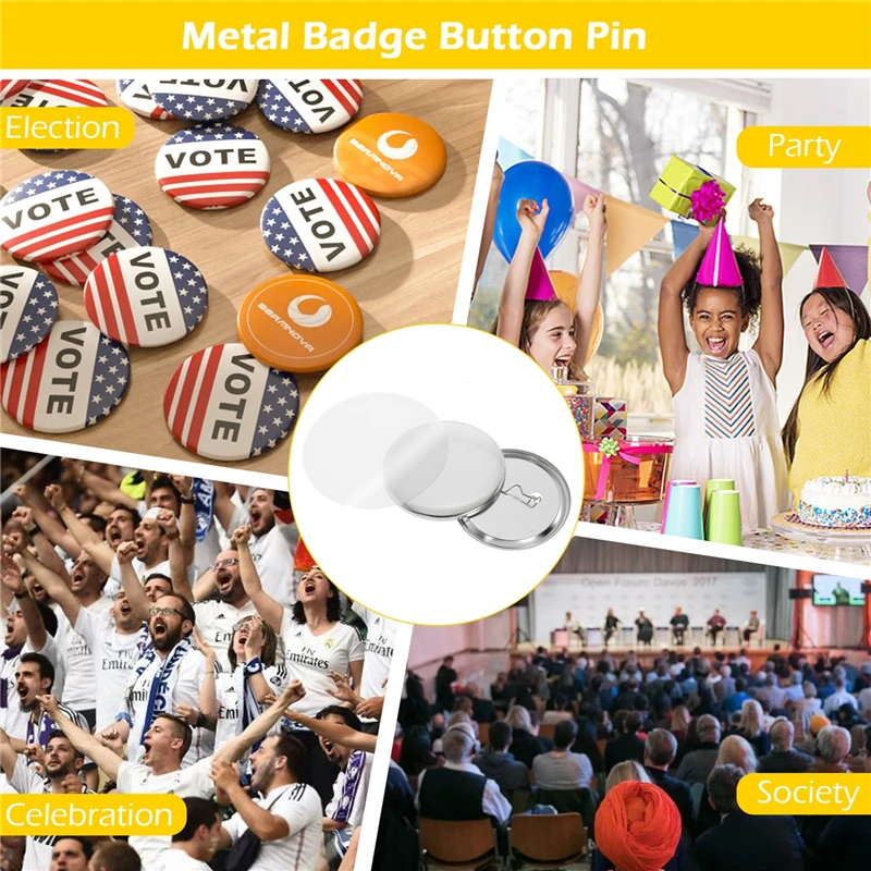 100Set Blank Badge Pin Button  – обзор и цена Button Badge Blank