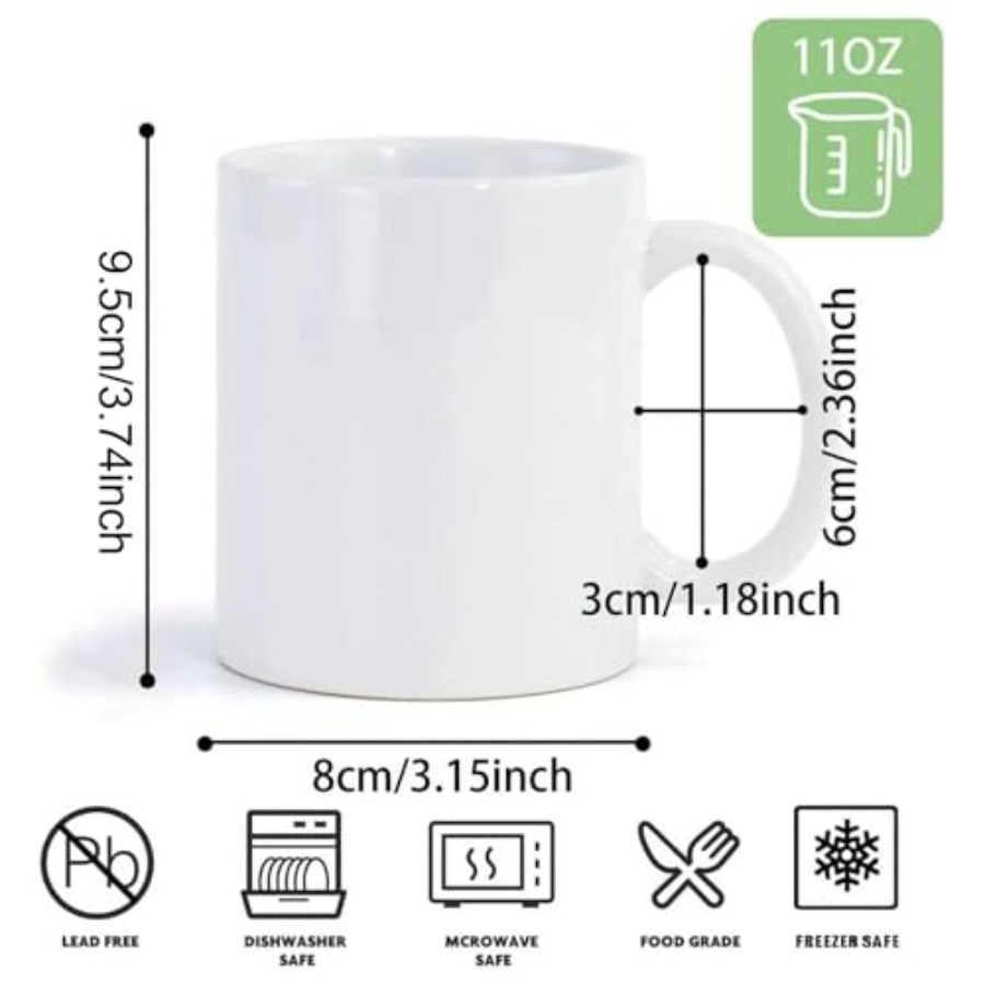 36pcs Sublimation Mugs 11oz Wh – обзор и цена Sublimation Mug White