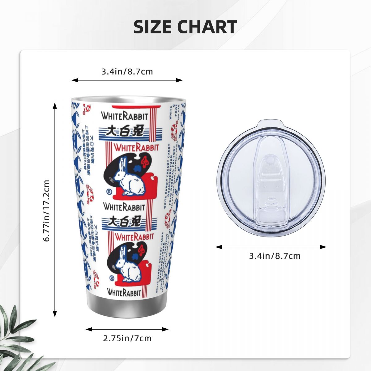 White Rabbit Candy Stainless S – обзор и цена Tumbler 20Oz White
