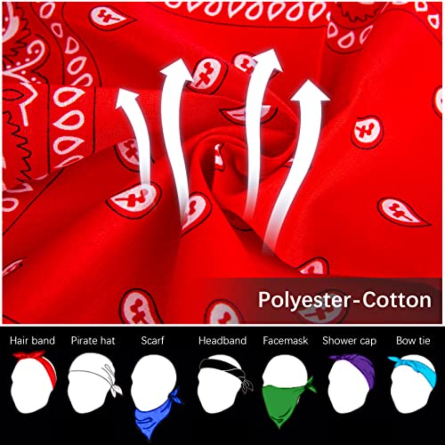 12- Bandanas for Men Women Pai – обзор и цена Bandana Blank White