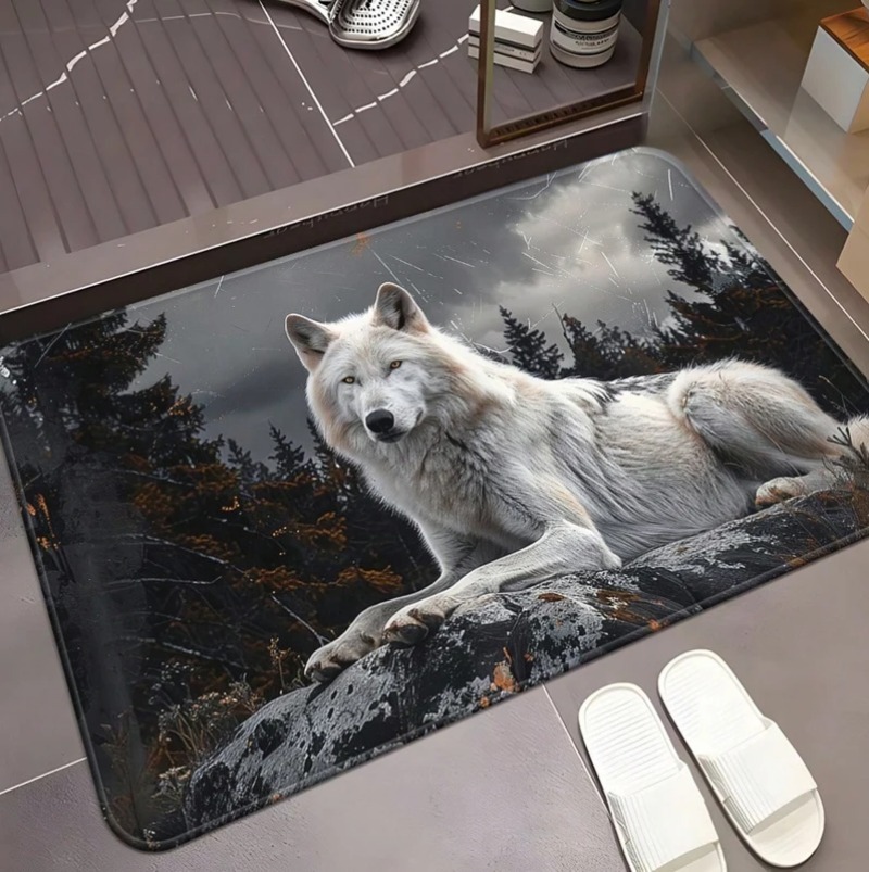 Cool White Wolf Doormat Wildli – обзор и цена Puzzle Blank White