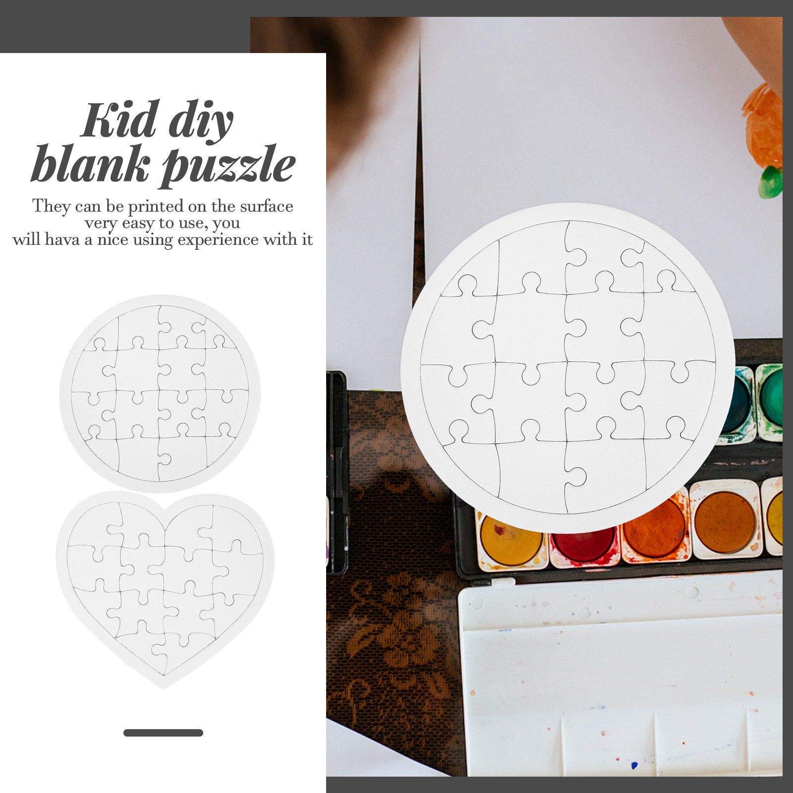 10Pcs Blank Kid DIY Puzzles Wh – обзор и цена Puzzle Blank White