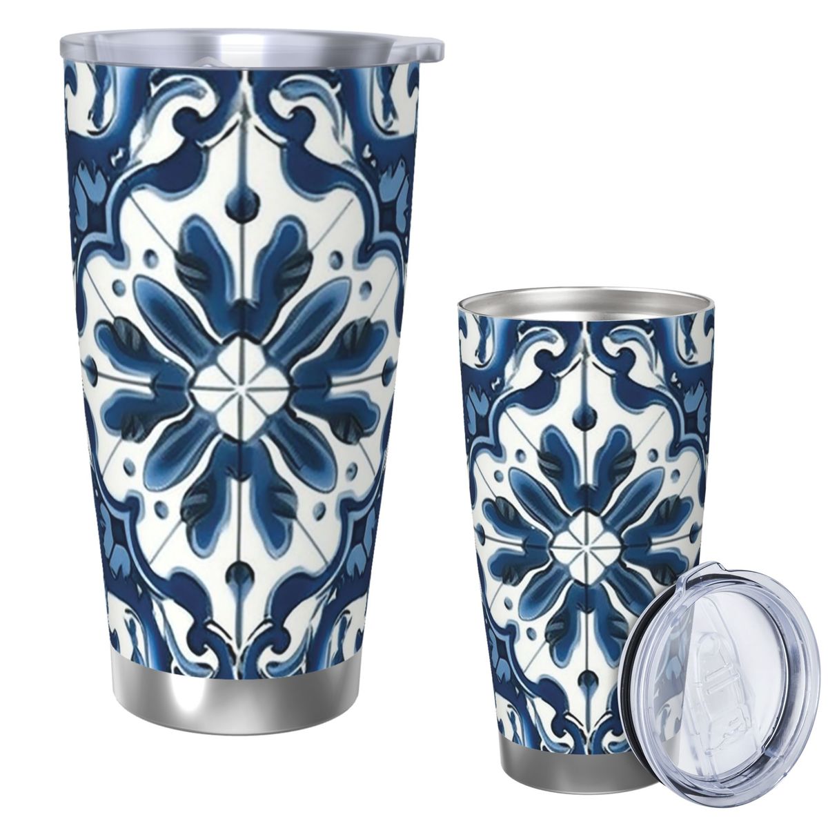 Blue And White Majolica Patter – обзор и цена Tumbler 20Oz White