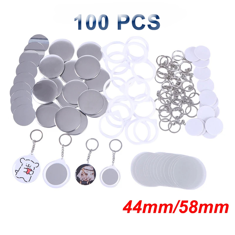 New 100PCS Key Ring Mirror Bla – обзор и цена Button Badge Blank