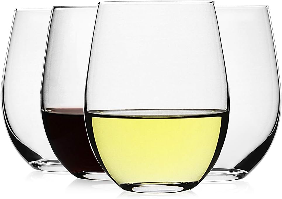 Stemless Wine Glasses Set of 4 – обзор и цена Tumbler 20Oz White